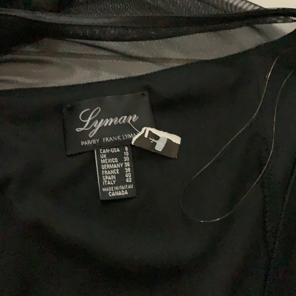 NWOT🇨🇦Stunning FL Black Cocktails Dress With Cape - Picture 9 of 13